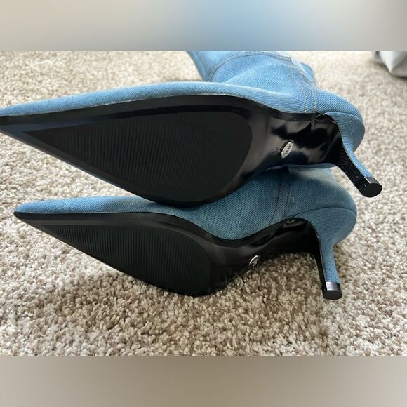 Zara knee high denim boots - Picture 5 of 9